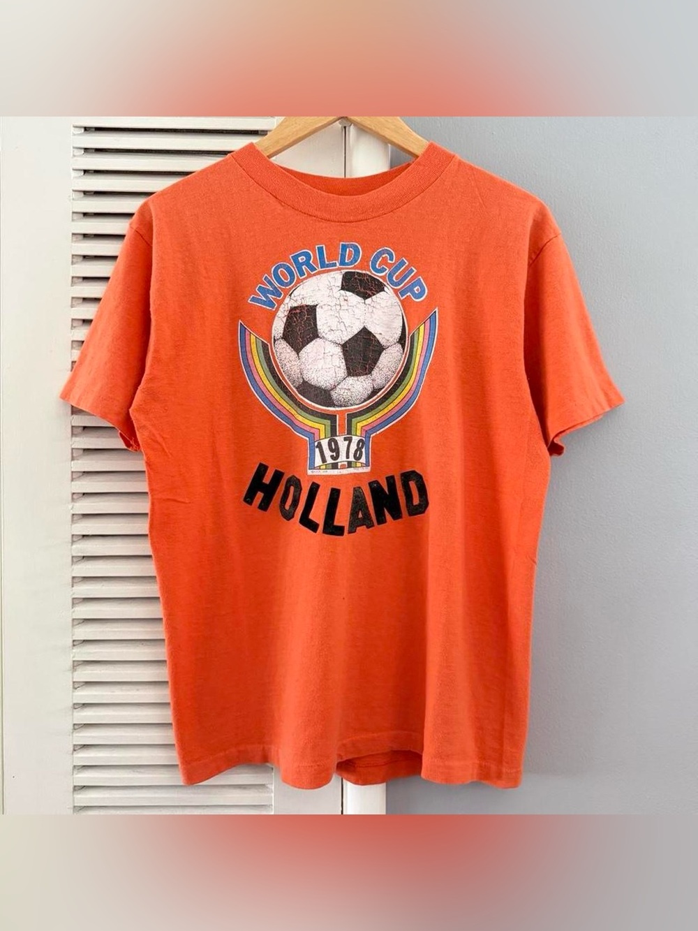 Vintage 70’s WORLD CUP 1978 Holland Soccer  T-shirt RARE